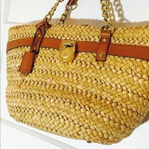 Michael Kors Wicker Basket Bag